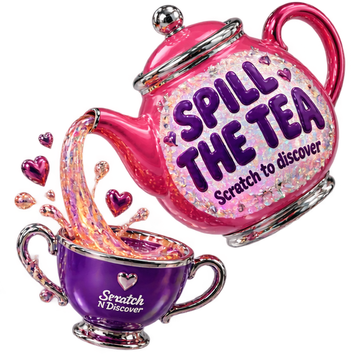 Spill the Tea — Just Because digital scratch card